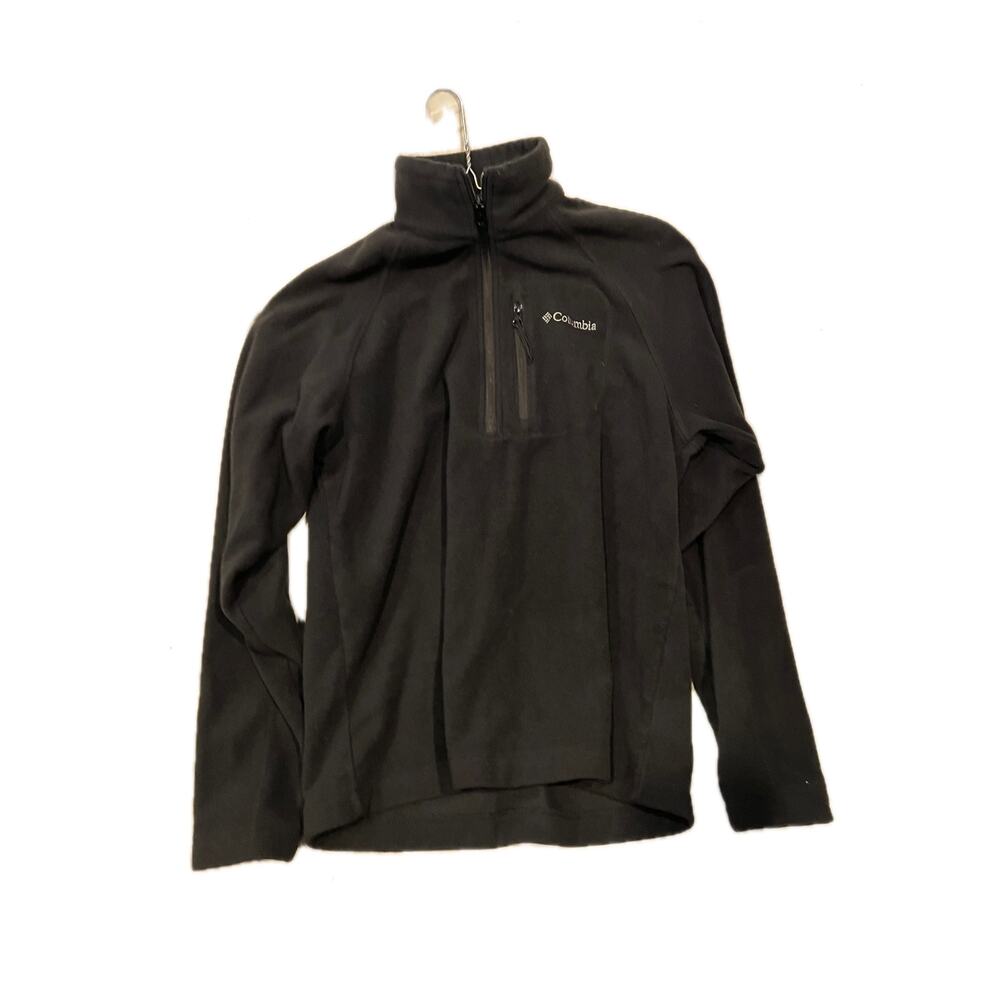 Columbia Black 1/4 Zip Fleece Mens Size S